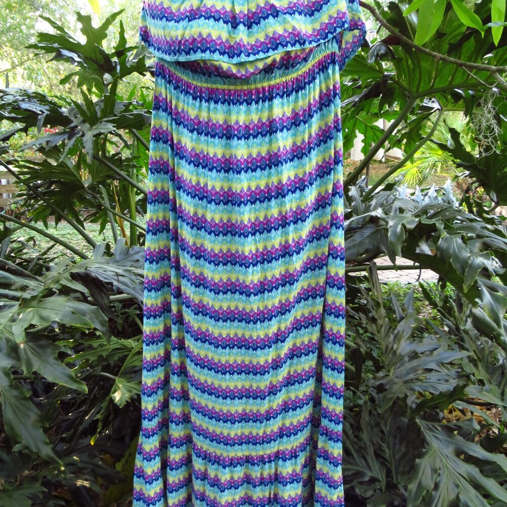 Mossimo Strapless Print Long dress XXL